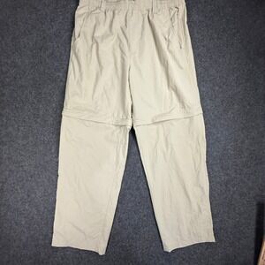Columbia Men's Convertible Hiking Pants Zip Off Legs Khaki Size L 30 Inseam